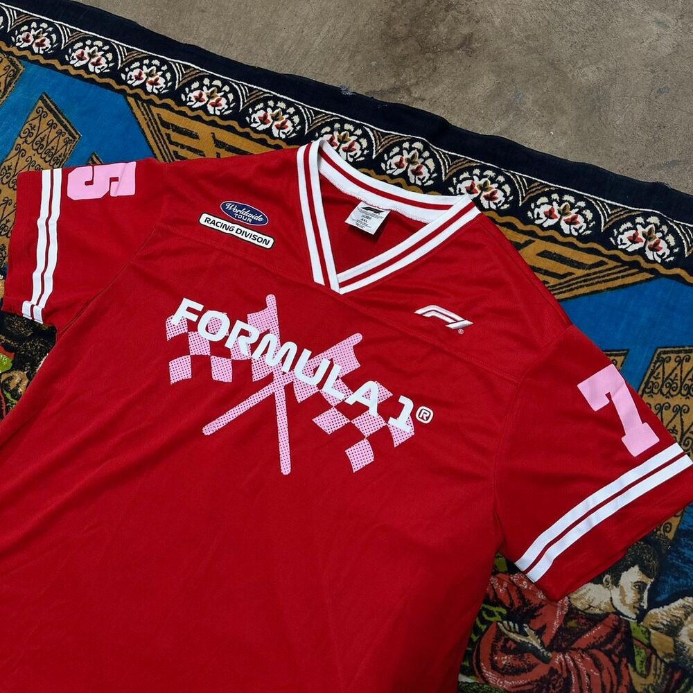 Formula 1 jersey tshirt Size xxl red white jersey baggy oversized cars f1 racing - Picture 5 of 7
